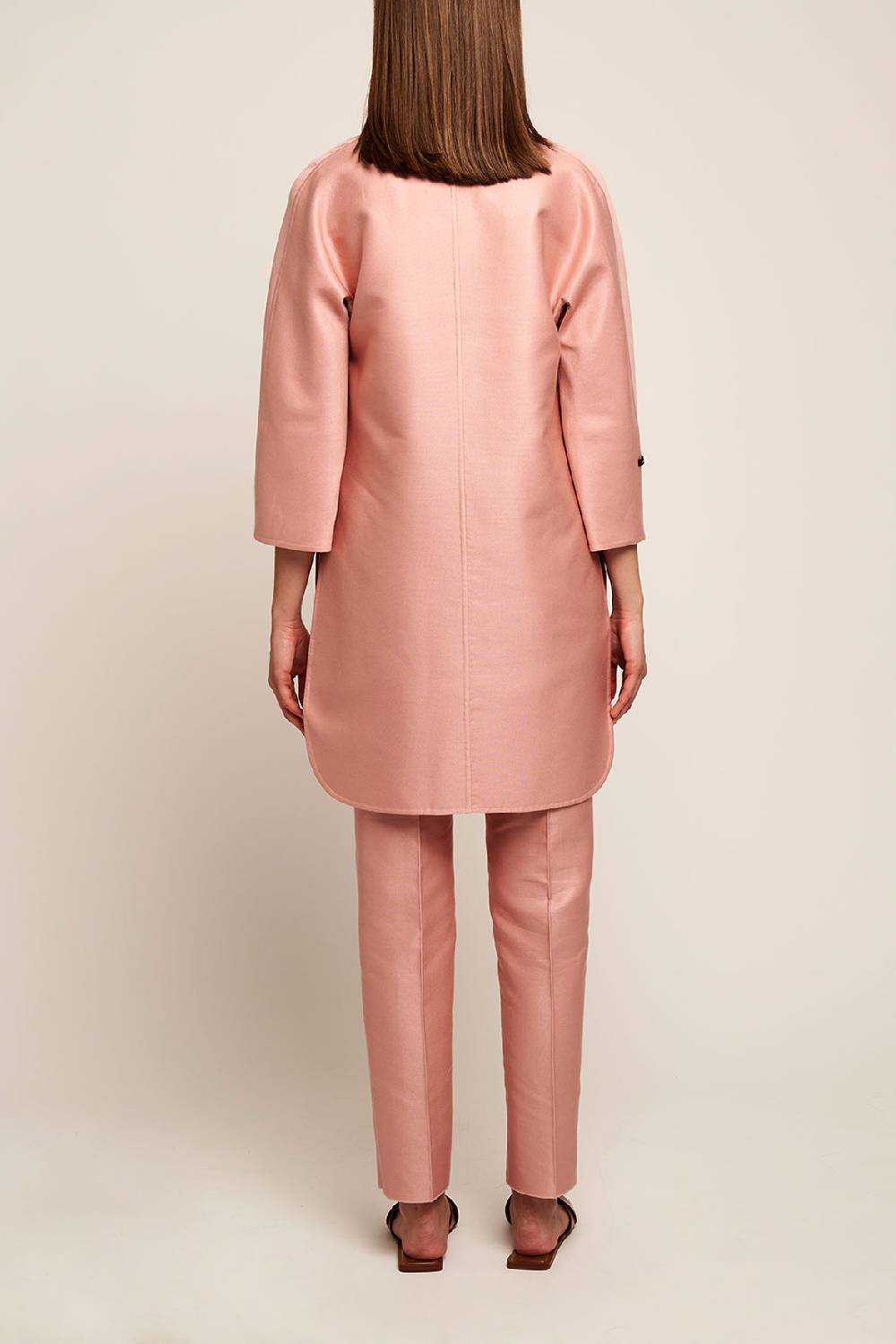 Manzoni 24 Cappotto double cotone-seta con spacchi Online