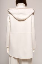 Manzoni 24 Parka in lana con bordo visone Outlet