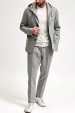 Manzoni 24 Giacca jersey in lana con davantino staccabile In Saldo