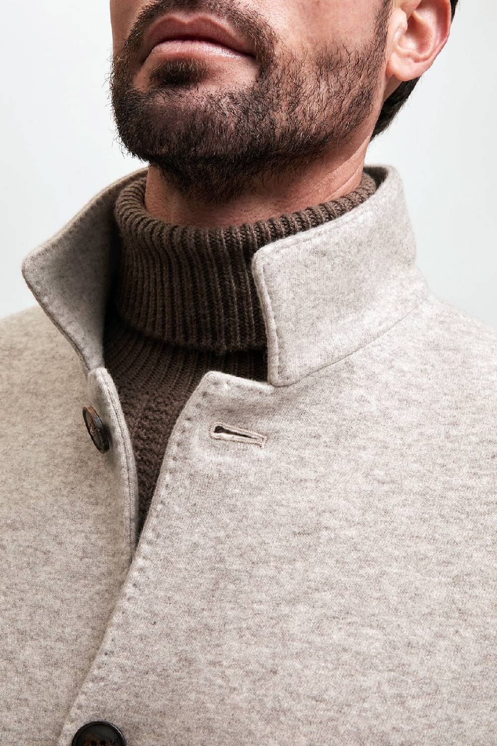 Manzoni 24 Cappotto jersey in tessuto cashmere Loro Piana Nuova