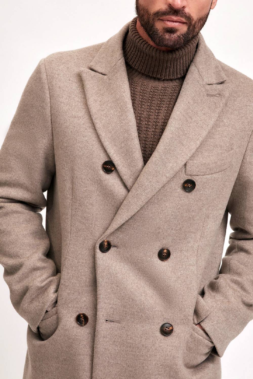 Manzoni 24 Cappotto doppiopetto in tessuto cashmere Loro Piana Moda