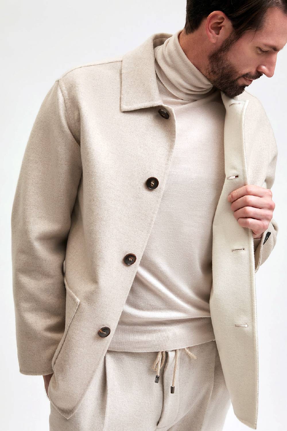 Manzoni 24 Giacca in tessuto cashmere Loro Piana Italy