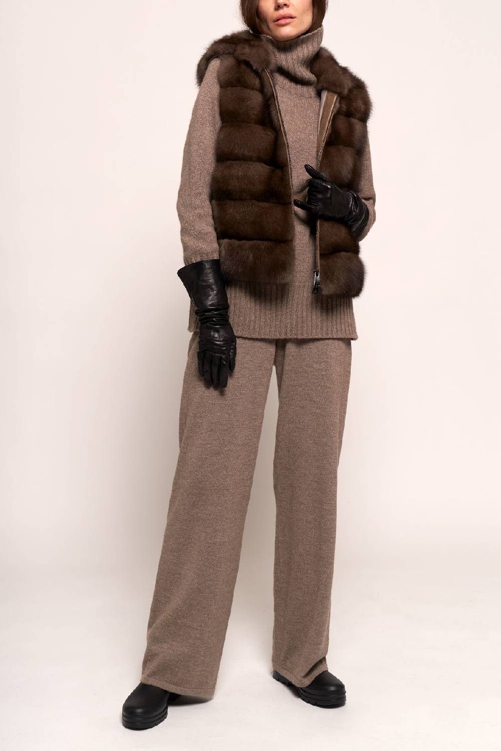 Manzoni 24 Gilet zibellino con cashmere Pezzi Unici