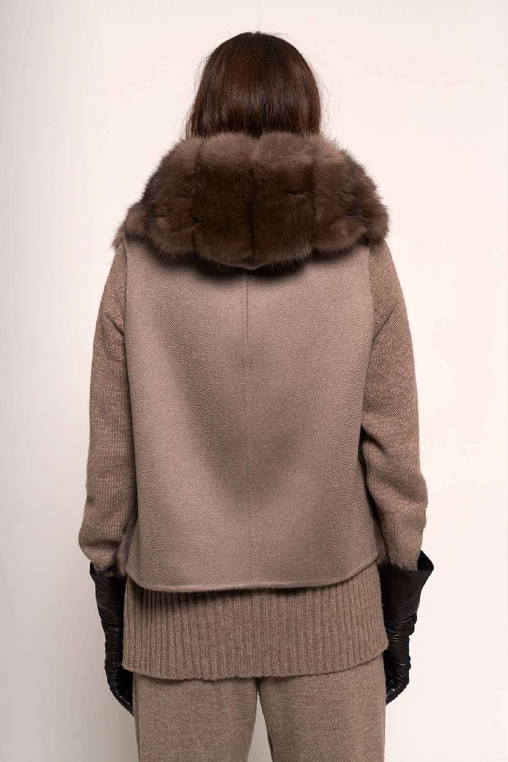 Manzoni 24 Gilet zibellino con cashmere Pezzi Unici