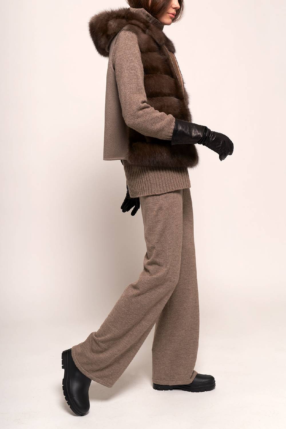 Manzoni 24 Gilet zibellino con cashmere Pezzi Unici