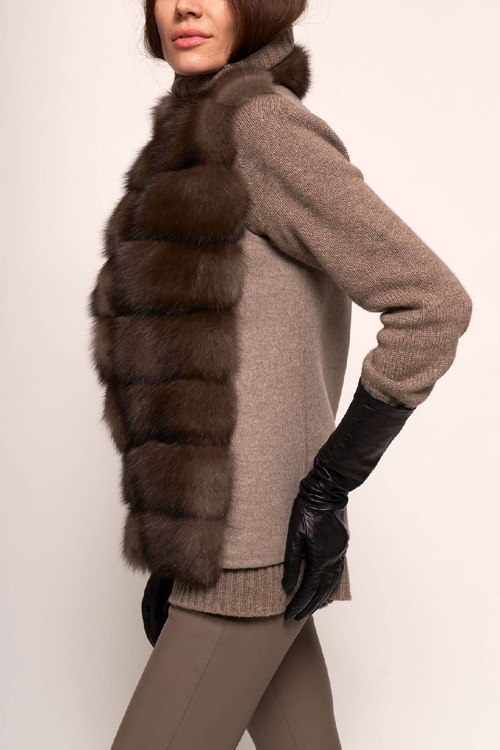 Manzoni 24 Gilet zibellino con tessuto cashmere Loro Piana Negozi Online