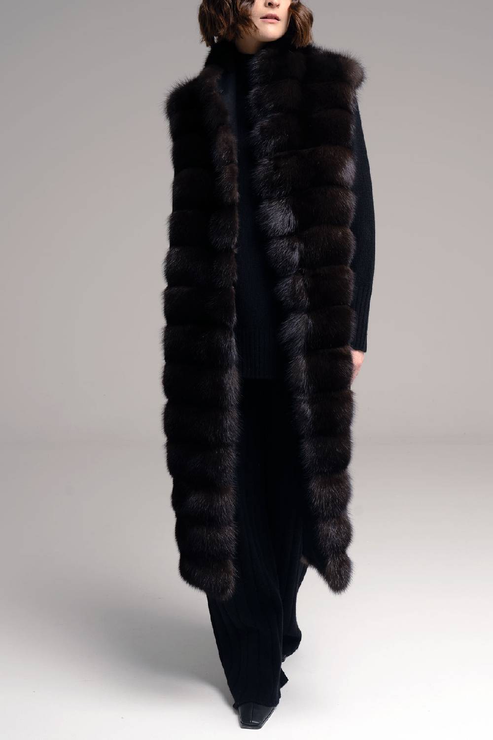 Manzoni 24 Gilet zibellino con cashmere Consegna Veloce