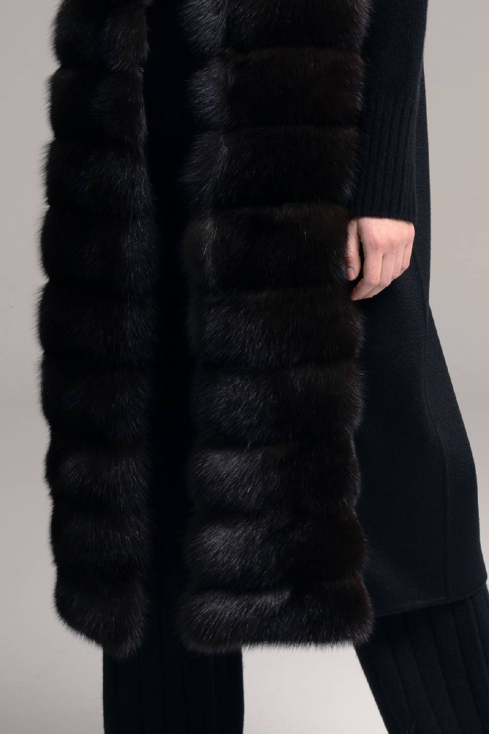 Manzoni 24 Gilet zibellino con cashmere Consegna Veloce
