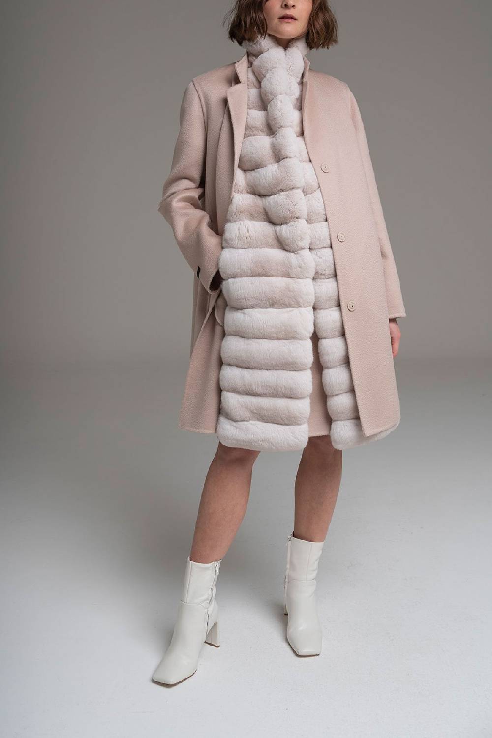 Manzoni 24 Gilet chinchilla con cashmere Prezzo Ridotto