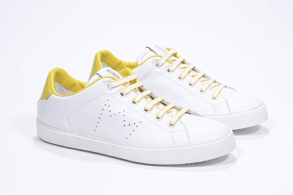 Leather Crown LC06 | Gialle & Bianche - Basse - Donna Spedizione gratuita