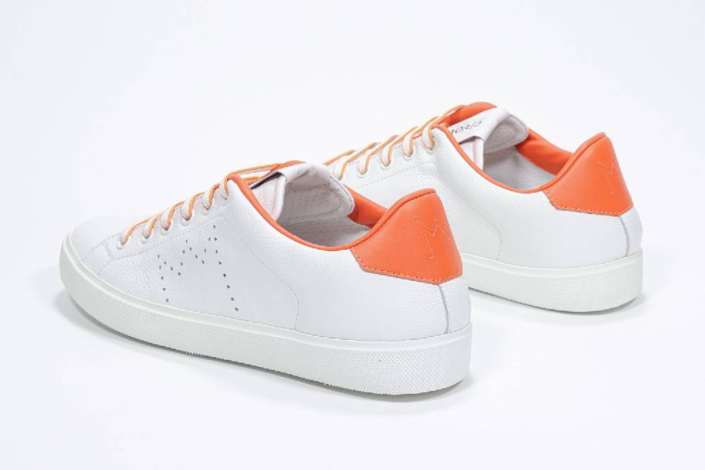 Leather Crown LC06 | Arancioni & Bianche - Basse - Donna Sconto di tempo limitato