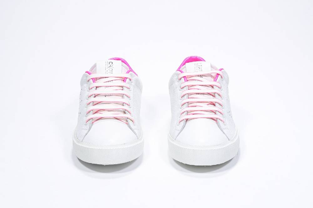 Leather Crown LC06 | Fucsia & Bianche - Basse - Donna Prezzo di fabbrica