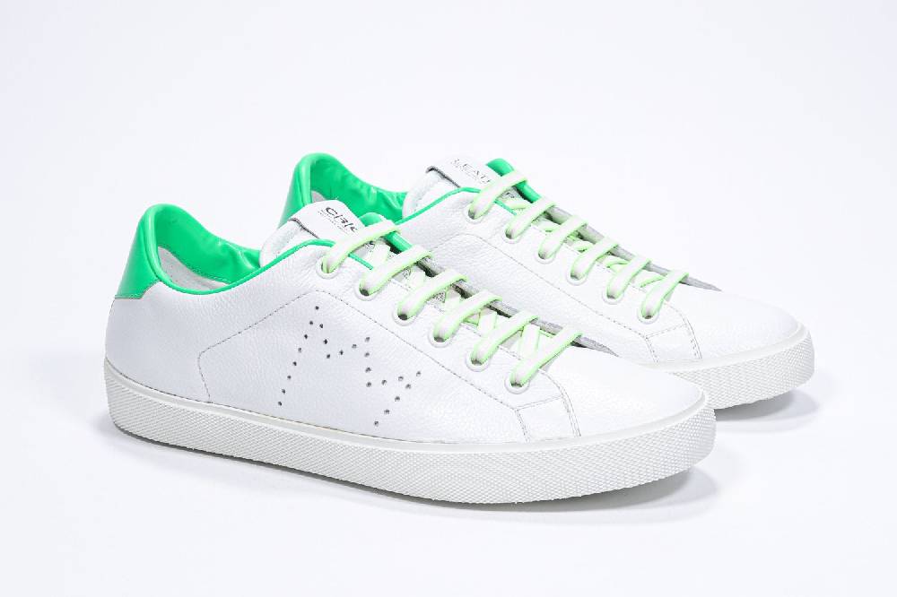 Leather Crown LC06 | Fluo & Bianche - Basse - Donna Offerta speciale