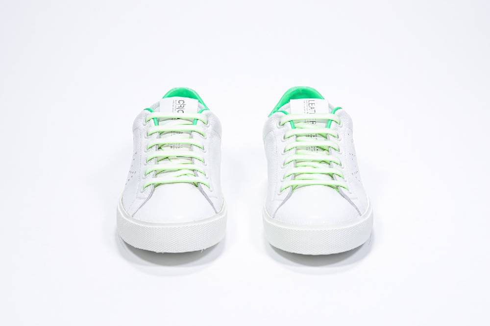 Leather Crown LC06 | Fluo & Bianche - Basse - Donna Offerta speciale
