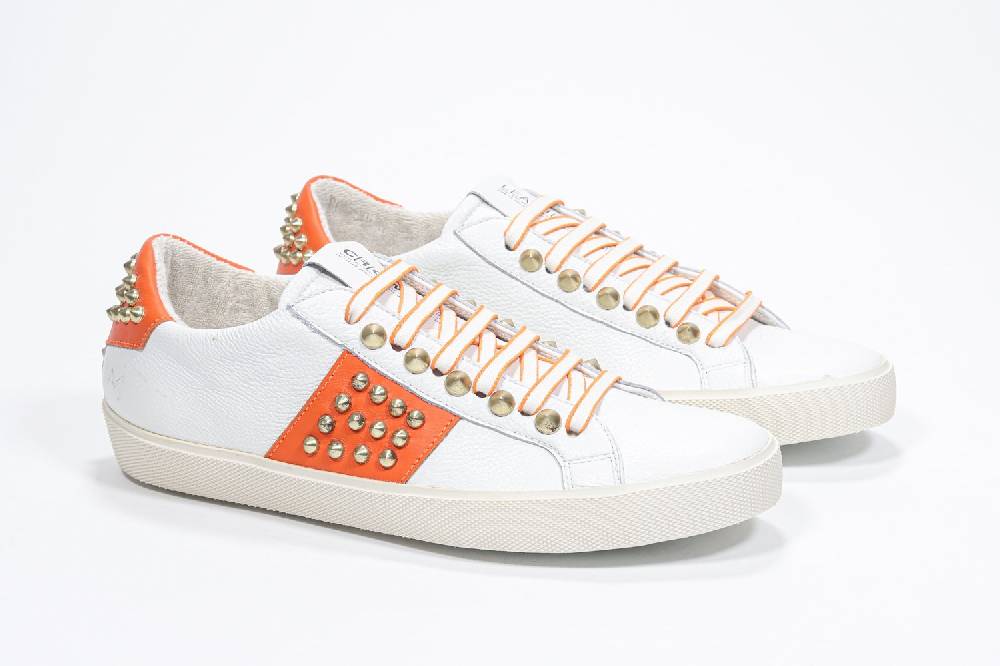 Leather Crown STUDLIGHT | Arancione e bianco - BASSE - Donna Offerta esclusiva