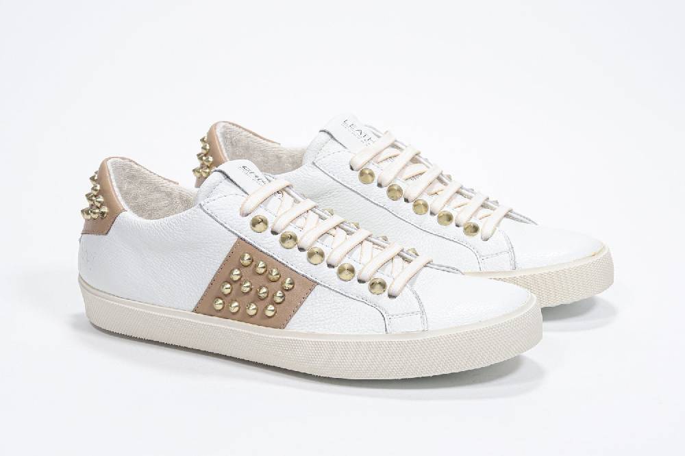 Leather Crown STUDLIGHT | Beige e bianco - BASSE - Donna Cyber Monday