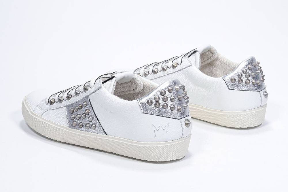Leather Crown STUDLIGHT | Argento e bianco - BASSE - Donna Offerta per la Festa della Mamma