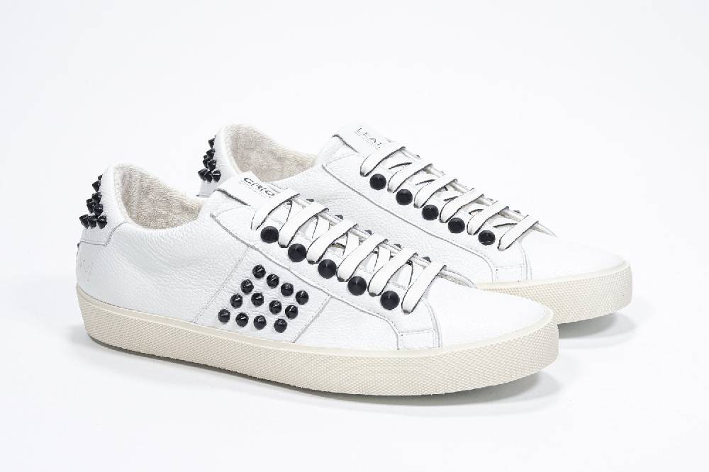 Leather Crown STUDLIGHT | Bianco e nero - BASSE - Donna Smaltimento dello stoccaggio