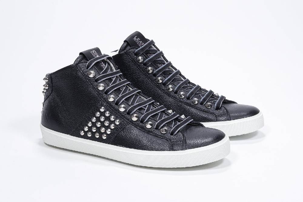 Leather Crown STUDBORN | Nere - Alte - Donna Offerte speciali