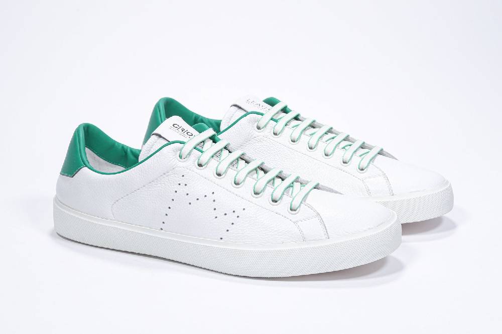 Leather Crown LC06 | Verdi & Bianche - Basse - Uomo Latest stili