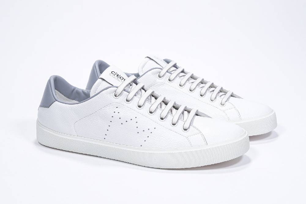 Leather Crown LC06 | Grigio Chiaro & Bianche - Basse - Uomo Ultimi due giorni