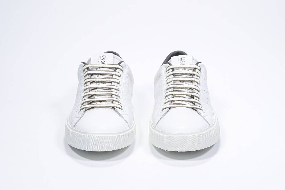 Leather Crown LC06 | Verde Militare & Bianche - Basse - Uomo Fino al 60% di sconto