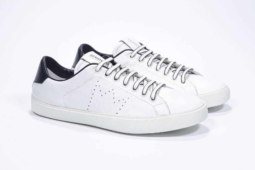 Leather Crown LC06 | Navy & Bianche - Basse - Uomo Fino al 65% di sconto