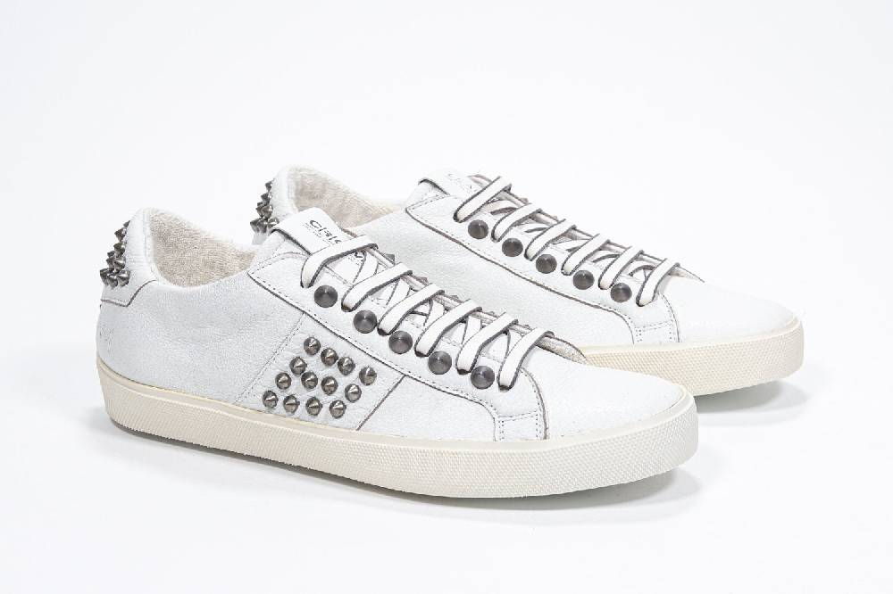 Leather Crown STUDLIGHT | Bianco - BASSE - Uomo Black Friday Prezzi