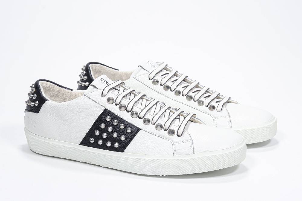 Leather Crown STUDLIGHT | Bianco e nero - BASSE - Uomo In vendita