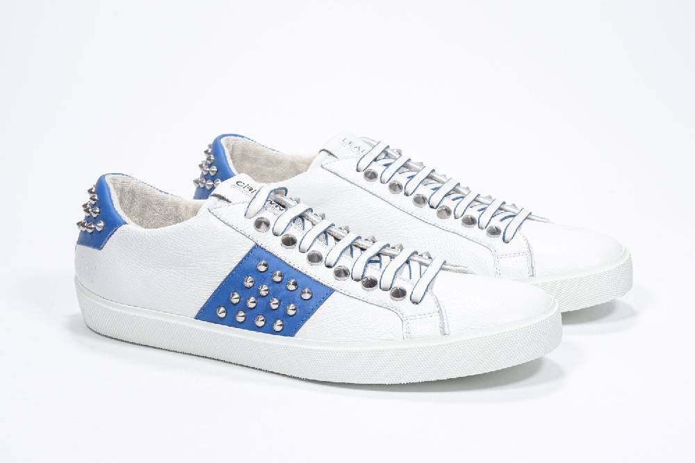Leather Crown STUDLIGHT | Bianco e blu - BASSE - Uomo Italy