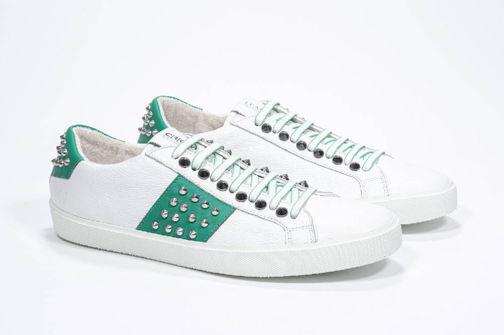Leather Crown STUDLIGHT | Bianco e verde - BASSE - Uomo Italia