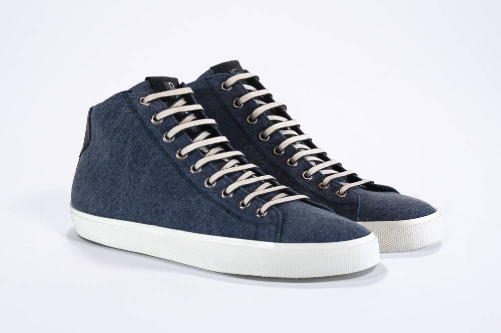 Leather Crown EARTH | Denim Blue - Mid Top - Uomo Acquista Ora