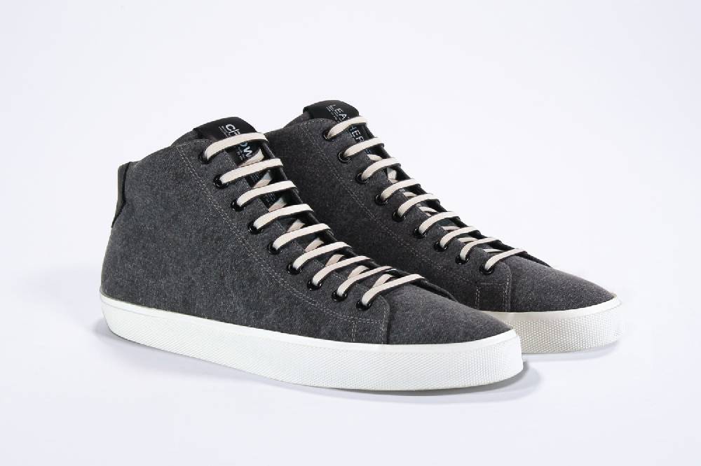 Leather Crown EARTH | Demin nero - Mid Top - Uomo Consegna Veloce
