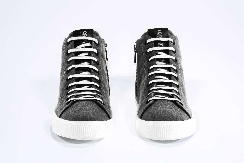 Leather Crown EARTH | Demin nero - Mid Top - Uomo Consegna Veloce