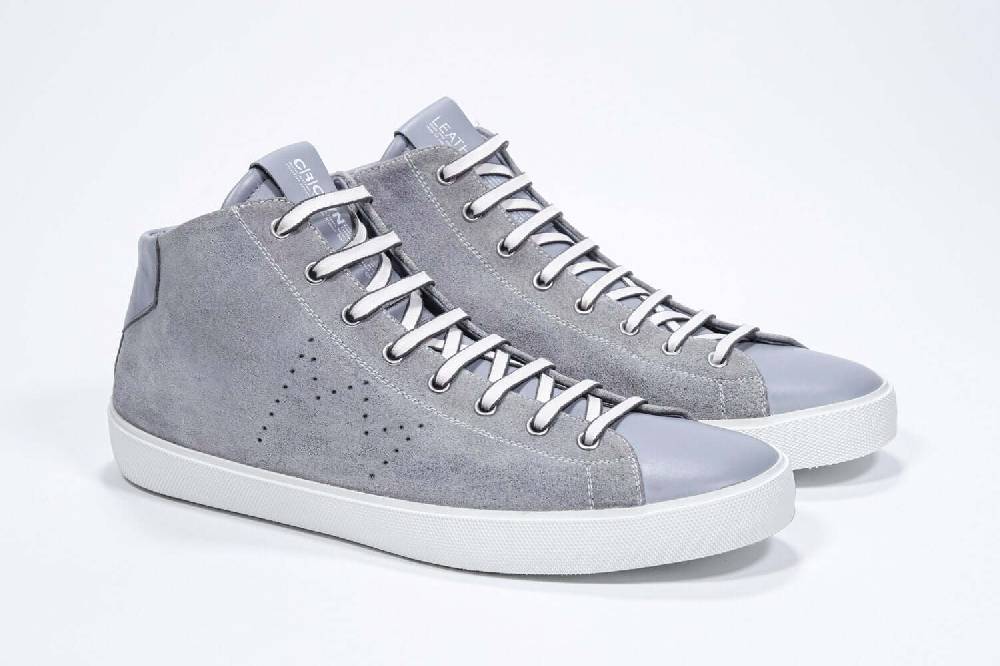 Leather Crown EARTH | Grigio Chiaro - Alte - Uomo Shopping Online