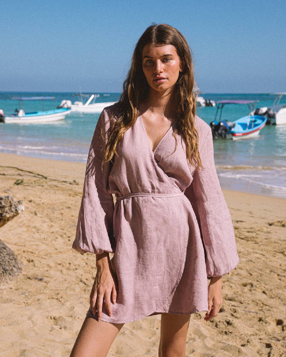 ﻿Manebí Linen Caracas Dress - Iris Saldi