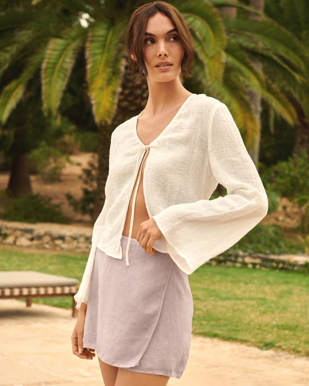 Manebí Linen Posadas Skirt - Iris I Più Venduti