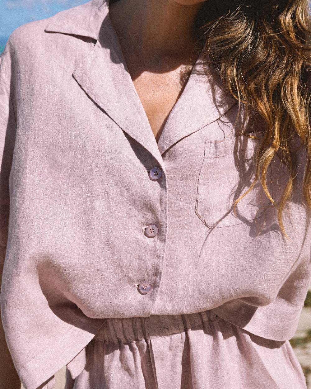 Manebí Linen Cumana Shirt - Iris Vendite Flash
