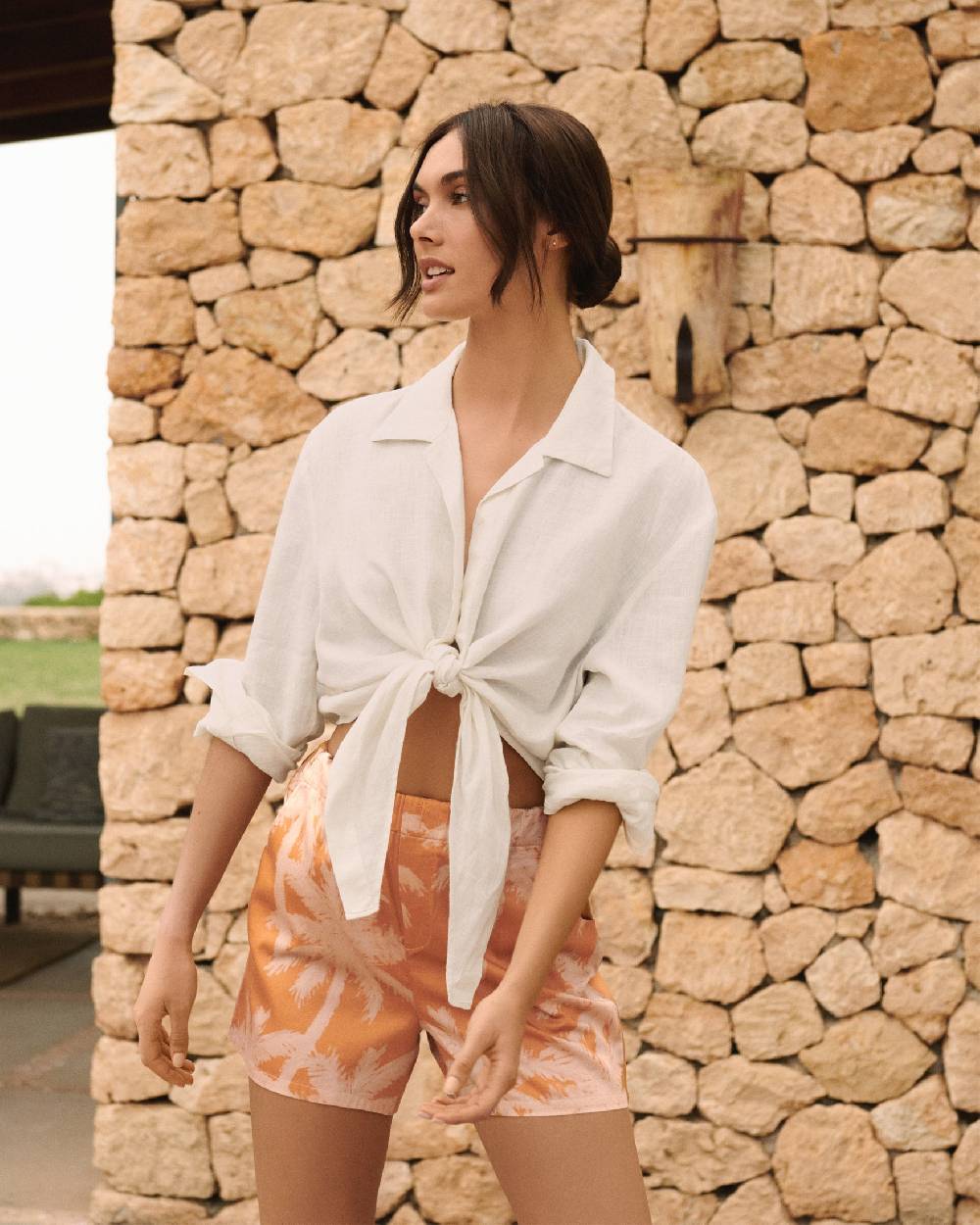 Manebí Linen Santos Shirt - Eggnog Offerta per la Festa della Mamma