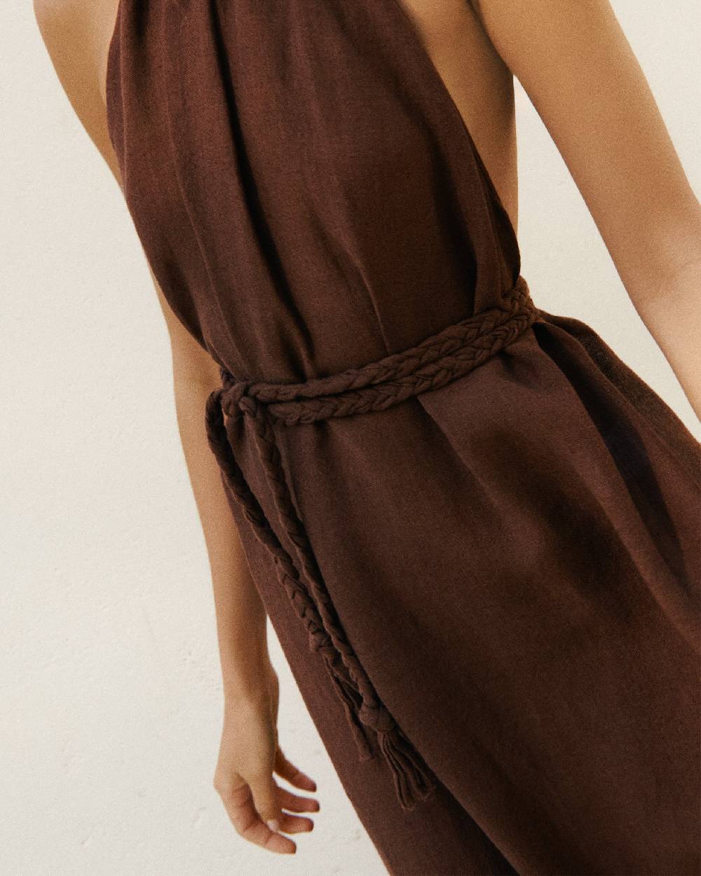 Manebí Linen Gauze Tulum Dress - Cocoa Latest fashion