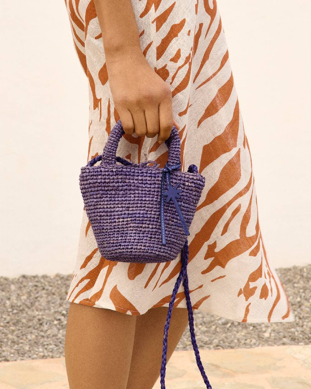 Manebí Raffia Summer Bag Mini - Summer Purple Fino al 50% di sconto