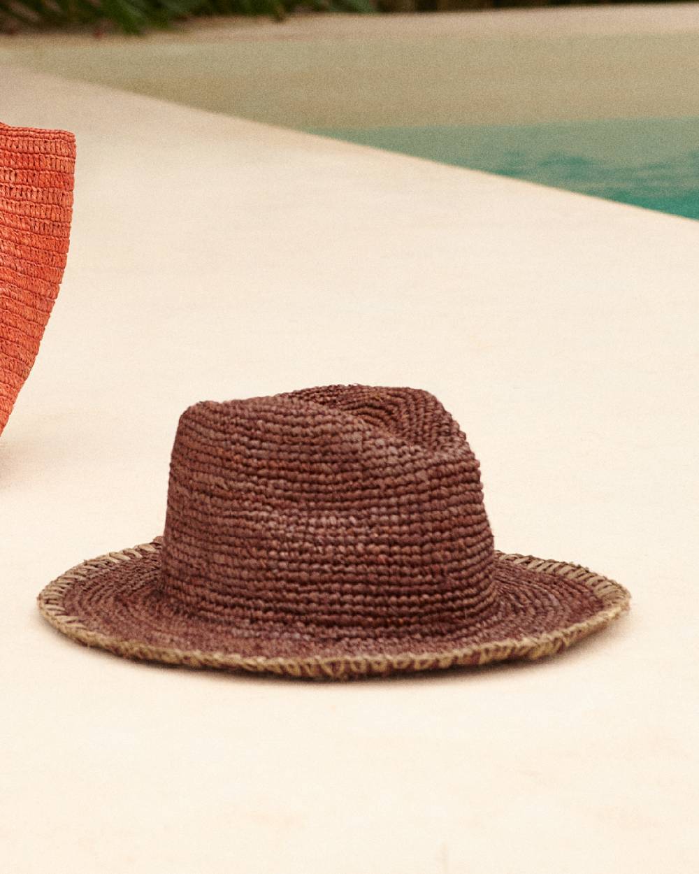 Manebí Raffia Panama Hat - Chocolate Only for today