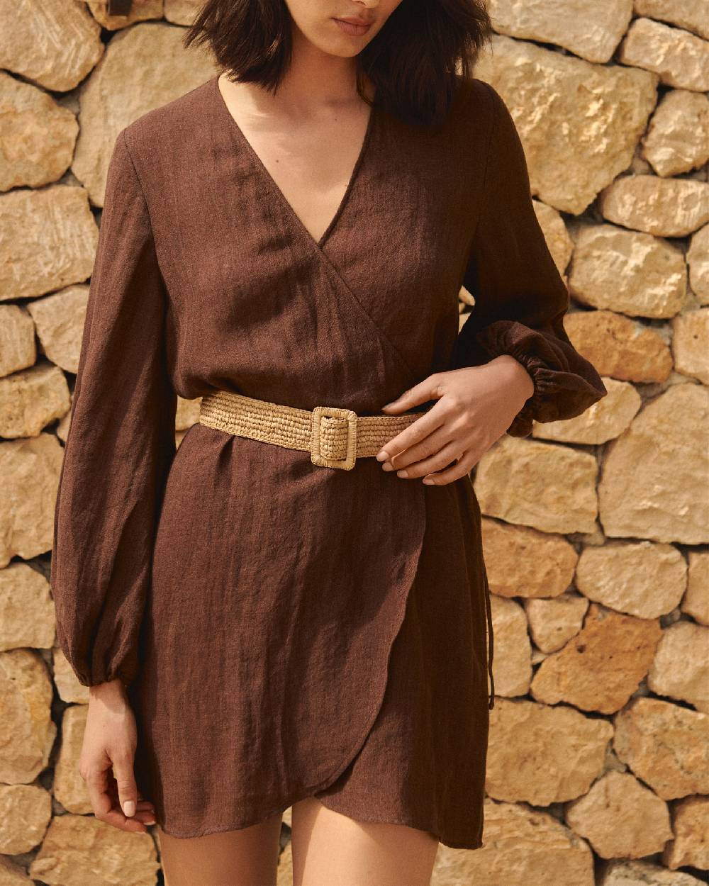 Manebí Natural Raffia Belt - Square Buckle - Tan 50% di sconto con spedizione gratuita