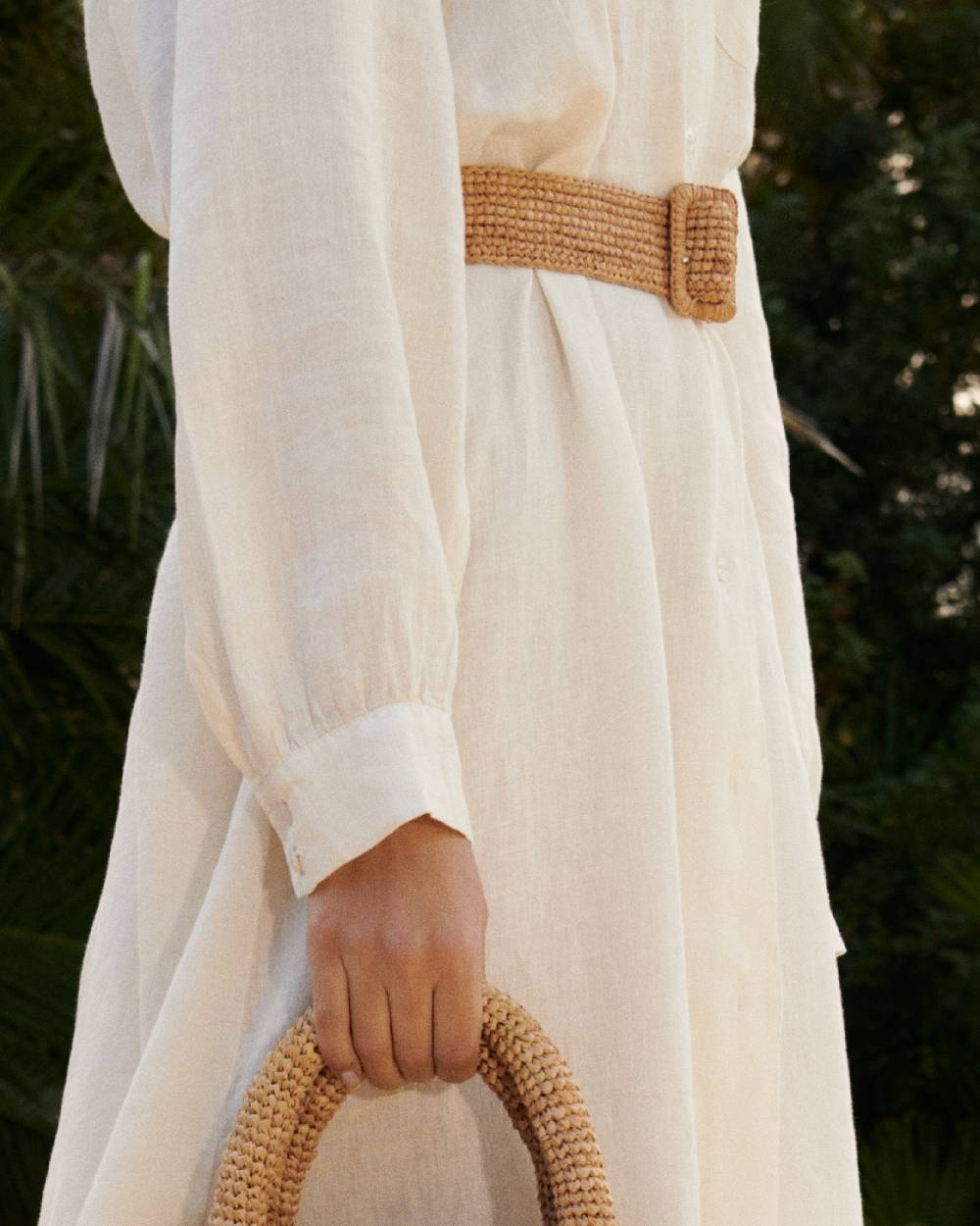 Manebí Natural Raffia Belt - Square Buckle - Tan 50% di sconto con spedizione gratuita