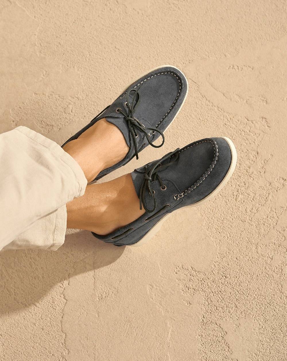Manebí Suede Boat-Shoes - Hamptons Patriot Blue Vendite stagionali