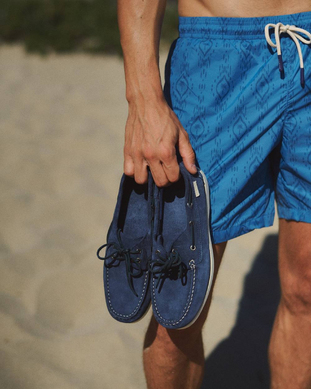 Manebí Suede Boat-Shoes - Hamptons Patriot Blue Vendite stagionali