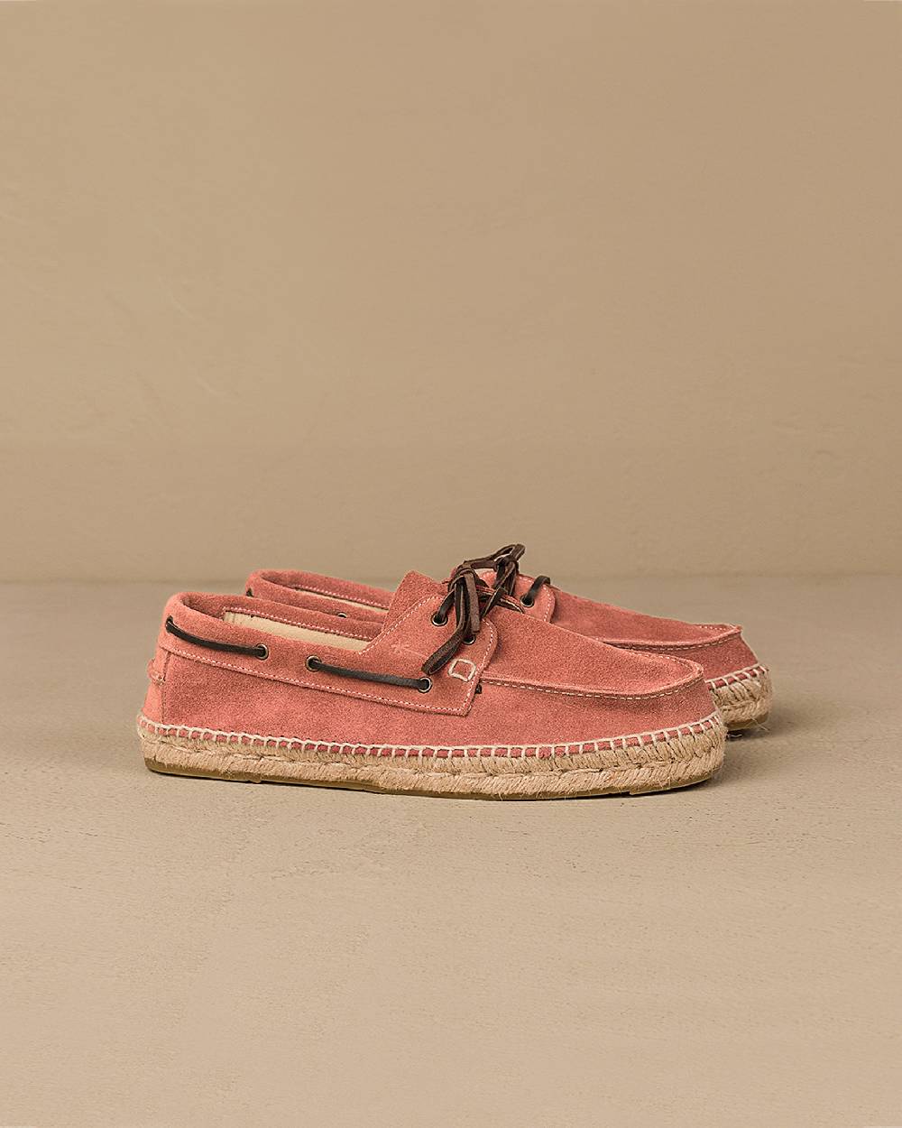 Manebí Suede Boat-Shoes Espadrilles - Hamptons Terracotta Offerta Giorno del Papà