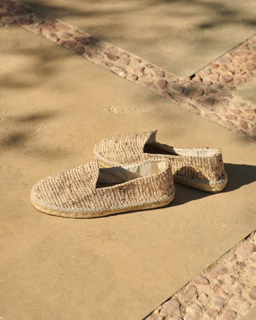 Manebí Raw Woven Silk \u0026 Cotton Espadrilles - Yucatán Natural Vendita calda