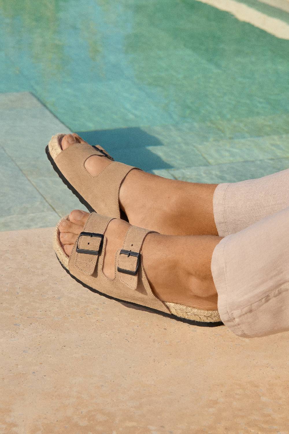 Manebí Suede Nordic Sandals - Hamptons Vintage Taupe Offerte esclusive