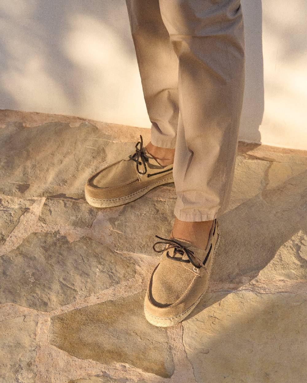 Manebí Scarpe da barca - Hamptons - Washed Beige Offerte stagionali